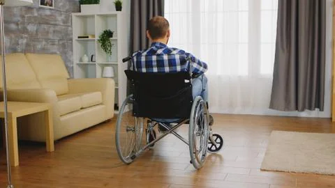Man with disability Foto stock