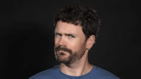 Man Disagrees Then Agrees With What He Is Hearing Stock Footage 110536145