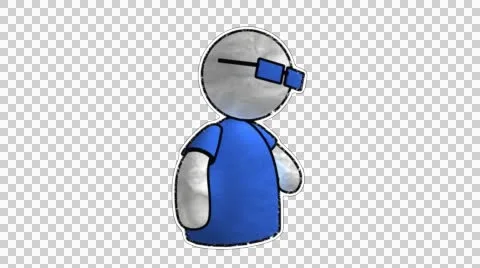 Man discussing animation with transparent background Stock Footage 46067111