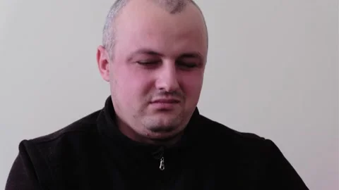 Man is disgusted, nauseous nauseous gagging nausea vomiting Dislike concept face Stock Footage 151346893