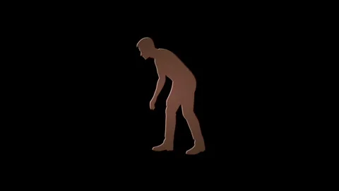 Man disintegrating into green particles on black background Stock Footage 319761737