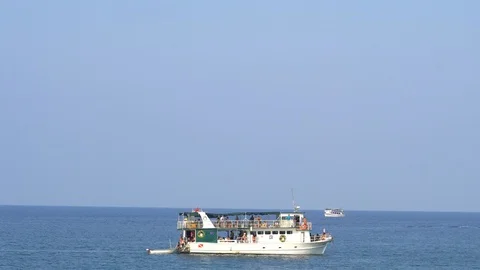 Man Diving Off Edge Of Boat Stock Footage 96417592