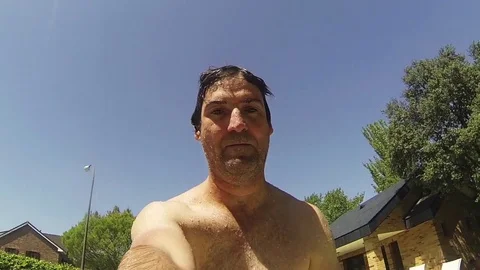 Man Diving Into Swimming Pool Back flip Stock Footage 71091446