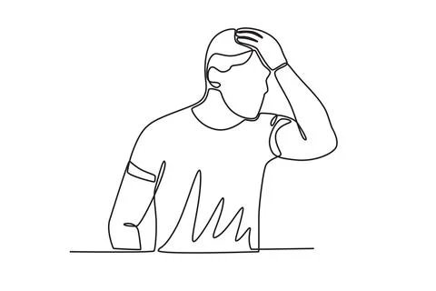 A man dizzy with stress Stock Illustration