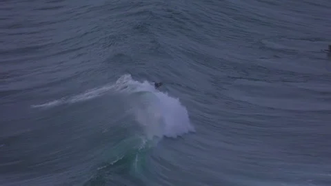 A man do surfing in open ocean near Asian islands. Stock Footage 287456430