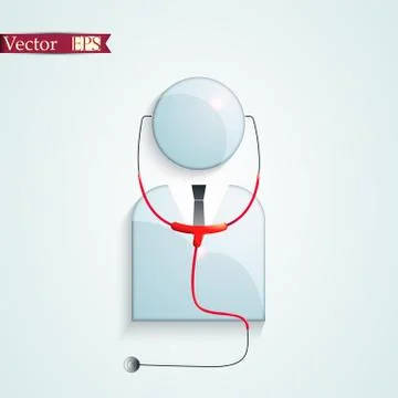 Man doctor vector icon Stock Illustration