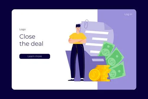Man with documents Illustrazione stock