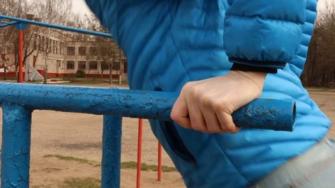 A man does exercises Stock Footage 128772856