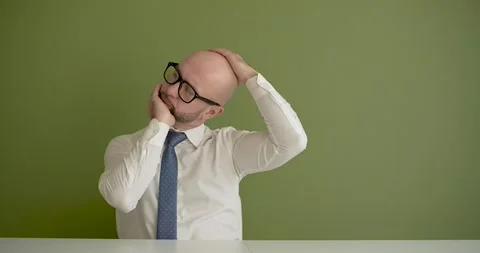 A man does gymnastics before work Stock Footage 267087608