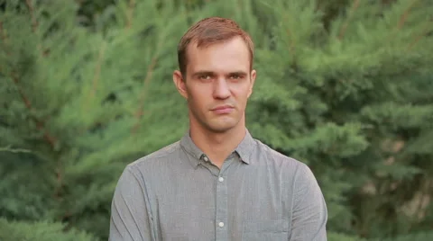 Man does not agree. He nods his head in denial. waving his finger Stock Footage 68332385