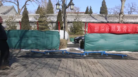 Man does split kicking at a community center Stock Footage 35147970