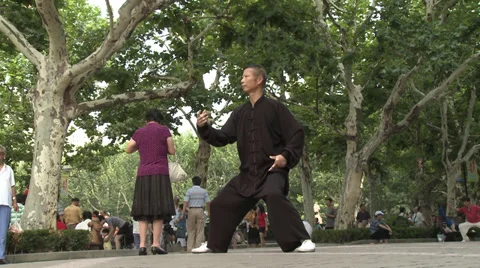 Man does Tai Chi in Park 2 Vidéo 37703000