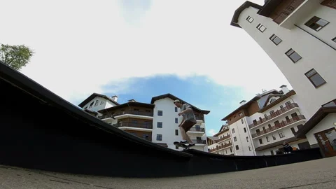 Man does tricks on a skateboard and slides off from it Video stock 102325725