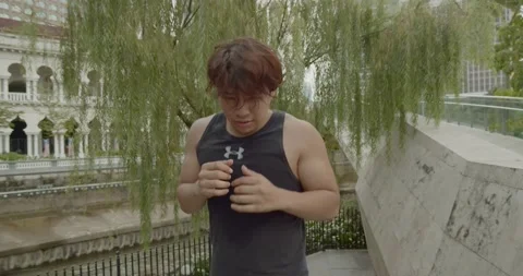 A man doing boxing - medium shoot Stock Footage 146097008