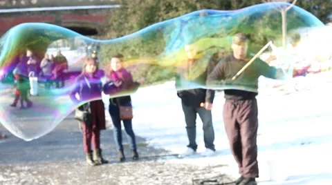 Man doing bubbles Video stock 44281268
