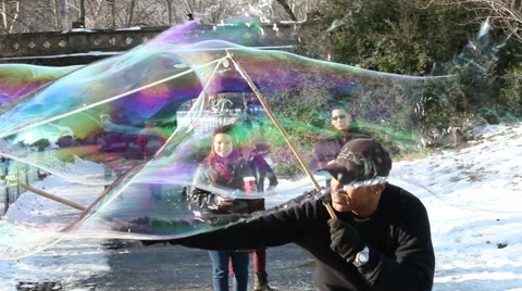 Man doing bubbles Video stock 44281325