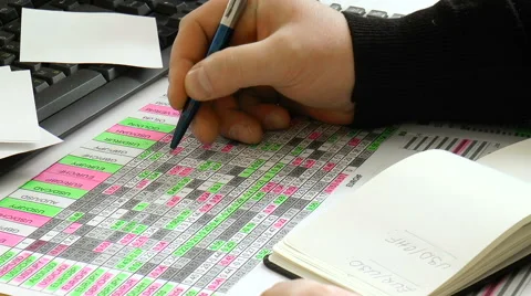 Man doing calculations. Business Stock Footage 68284028