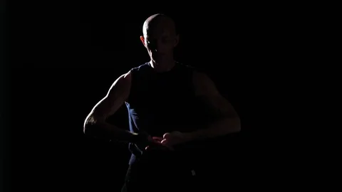 Man doing calisthenics Stock Footage 82659546