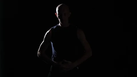 Man doing calisthenics Stock Footage 82659683