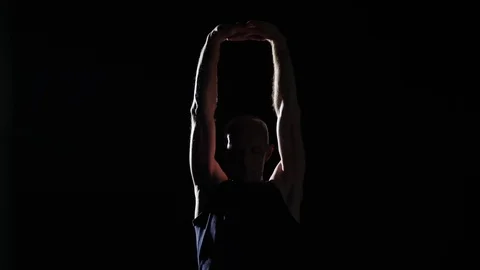 Man doing calisthenics Stock Footage 82659786