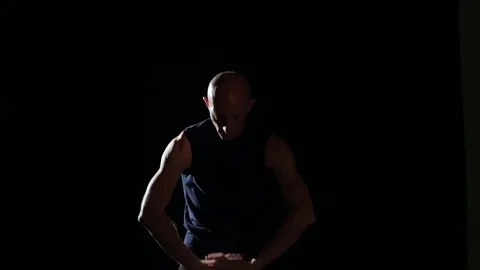 Man doing calisthenics Stock Footage 82659788