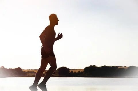 Man doing cardio workout. Stock Photos