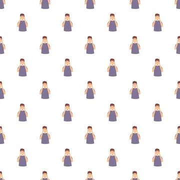 Man doing daily face massage skincare routine pattern Illustrazione stock