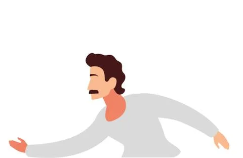 Man doing dance exercises at home Illustrazione stock