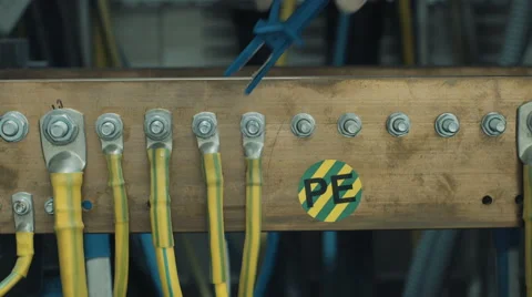 Man doing electrical metering equipment Video stock 68508955