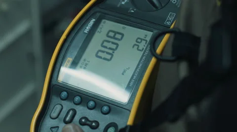 Man doing electrical metering equipment Video stock 68509161