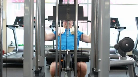 Man doing exercise for back muscles Stock Footage 102227533