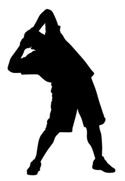 Man doing exercises Stock Illustration