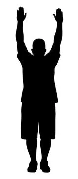 Man doing exercises Stock Illustration