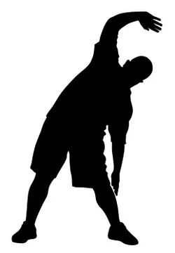 Man doing exercises Stock Illustration