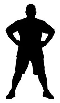 Man doing exercises Stock Illustration