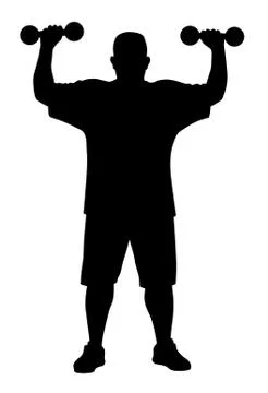 Man doing exercises Stock Illustration