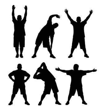 Man doing exercises Stock Illustration