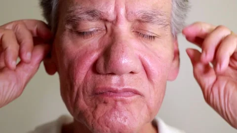 Man doing Face Massage Stock Footage 263383379