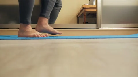 The man is doing gymnastic exercises. Slow motion Stock Footage 91587937