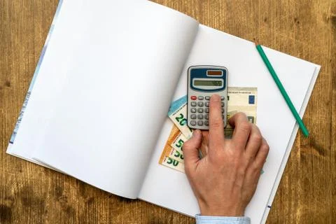 Man doing his accounting Stock Photos