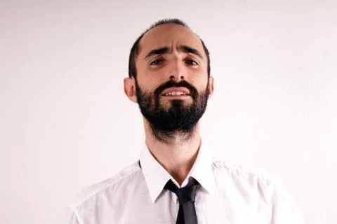 Man doing his tie Stock Photos