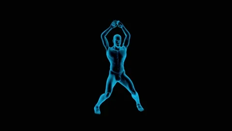 Man doing jumping jacks Stock Footage 149829984