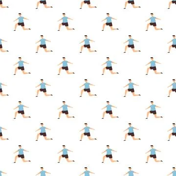 Man doing lunges exercise repeating seamless pattern Illustrazione stock