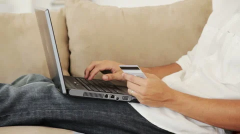 Man Doing Online Shopping Stock Footage 921499