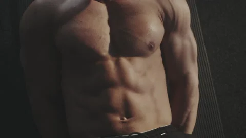 Man doing physical exercise Vídeo Stock 236180701