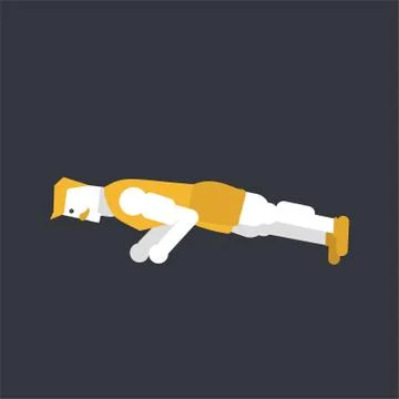 Man doing push up Stock Illustration