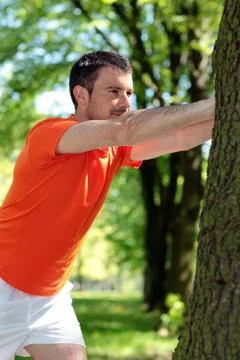 Man doing sport Stock Photos