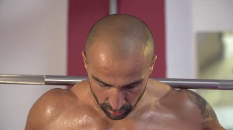 Man doing squats and CrossFit workout Stock Video Pond5