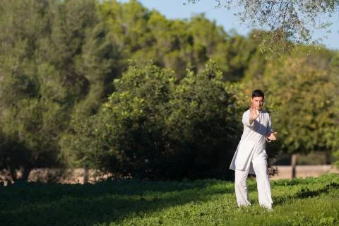 Man doing Tai Chi Stock Photos