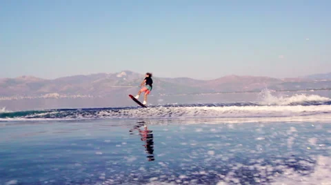Man Doing Water Ski Tricks Video stock 43226306